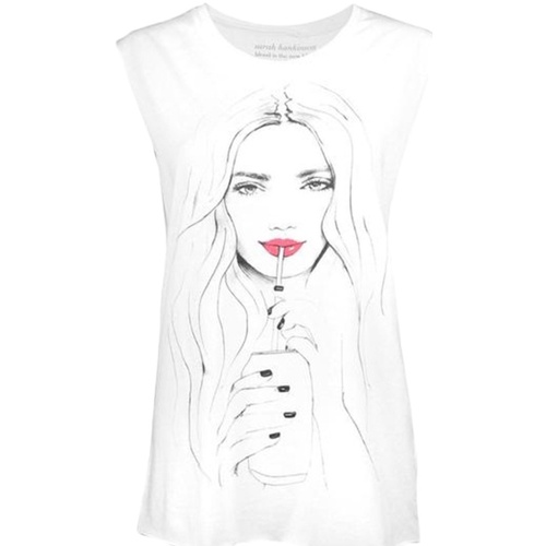 Vêtements Femme Débardeurs / T-shirts sans manche Blood Is The New Black Soda Pop! Blanc