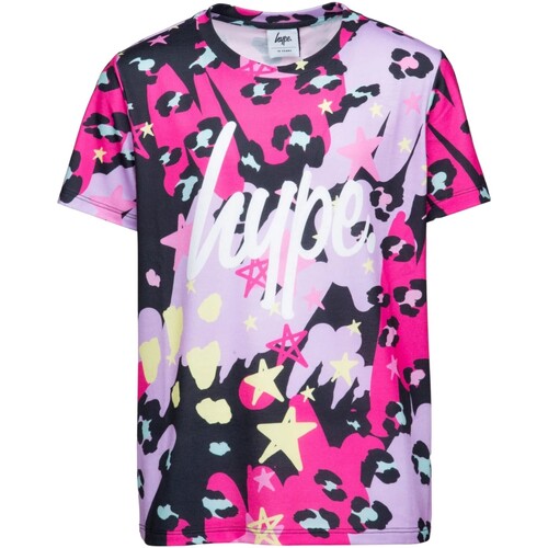 Vêtements Fille T-shirts manches longues Hype Doodle Multicolore