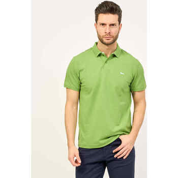 Vêtements Homme T-shirts & Polos Nat et Nin Polo homme  à col côtelé Vert