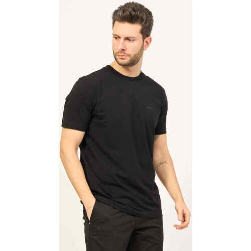 Vêtements Homme Portefeuilles / Porte-monnaie BOSS T-shirt  casual pour hommes avec logo contrasté Noir