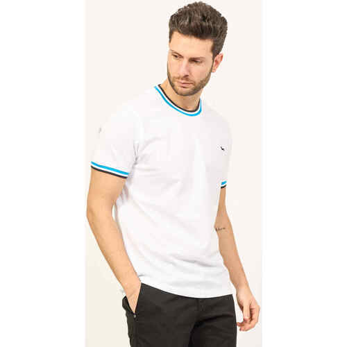 Vêtements Homme T-shirts & Polos Corine De Farme t-shirt ras du cou avec détails rayés Blanc