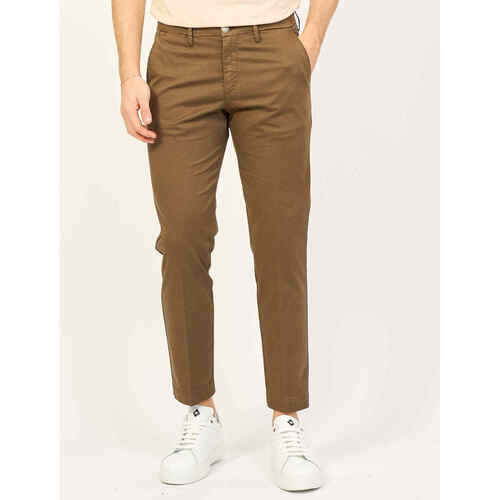 Vêtements Homme Pantalons Sette/Mezzo Pantalon slim homme Settemezzo avec 4 poches Marron