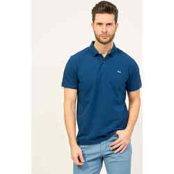 Vêtements Homme T-shirts & Polos Harmont & Blaine Polo homme  à col côtelé Bleu