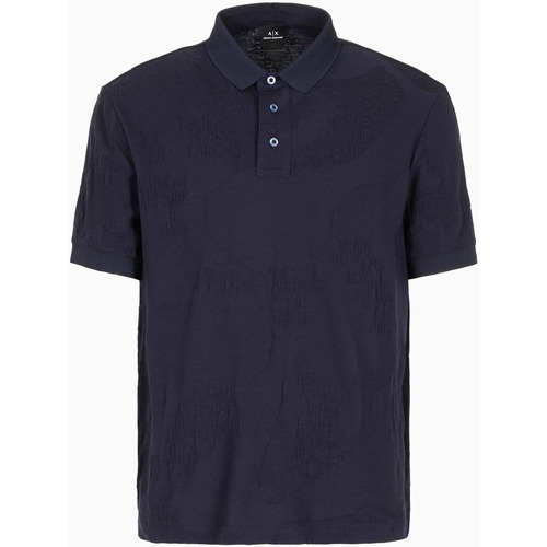 Vêtements Homme T-shirts & Polos EAX AX polo coupe classique en jersey jacquard Bleu