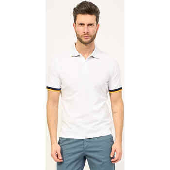Vêtements Homme T-shirts & Polos K-Way Polo homme Vincent de  avec bords contrastés Blanc