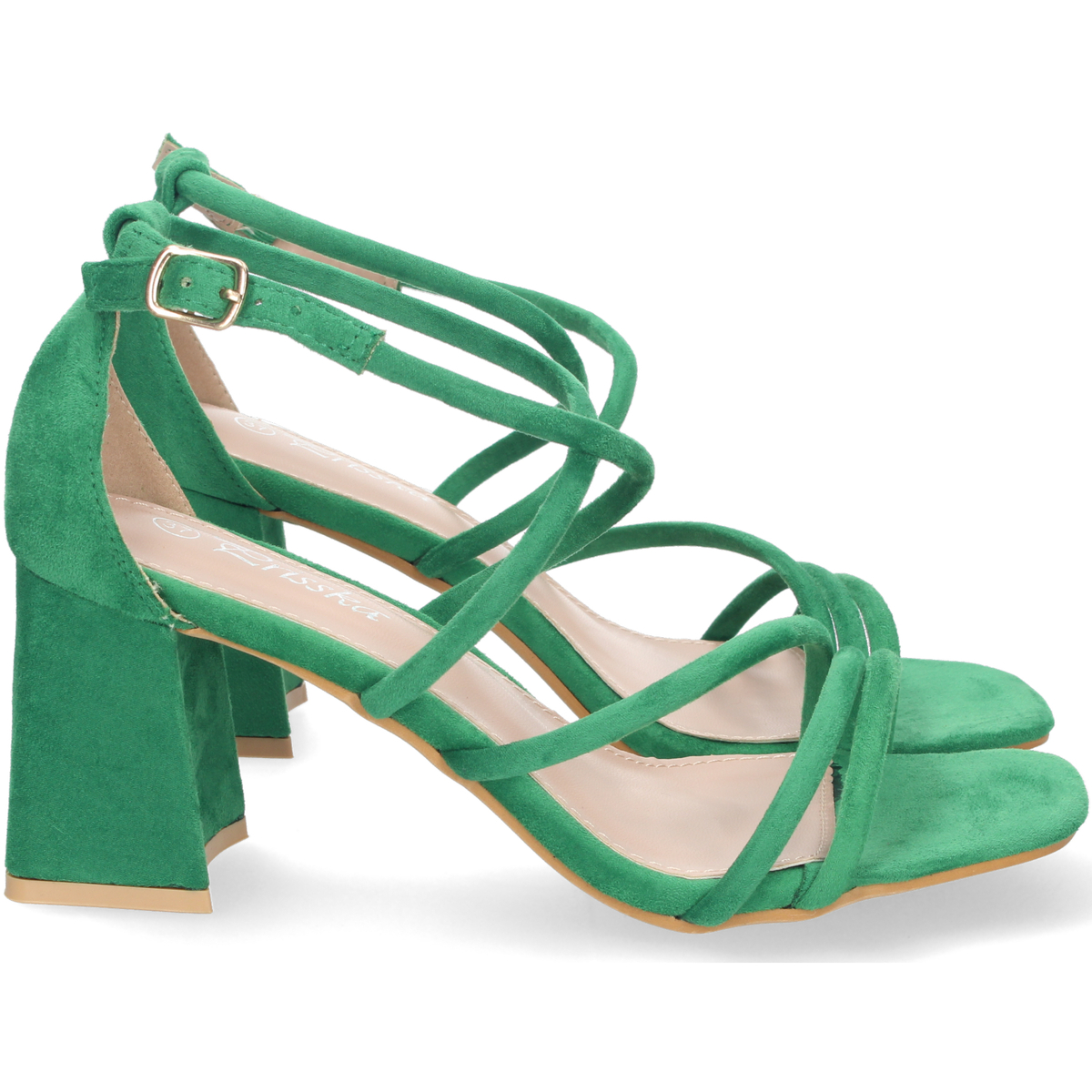 Chaussures Femme Escarpins Vero Moda Sandale à talon avec brides et boucle Vert