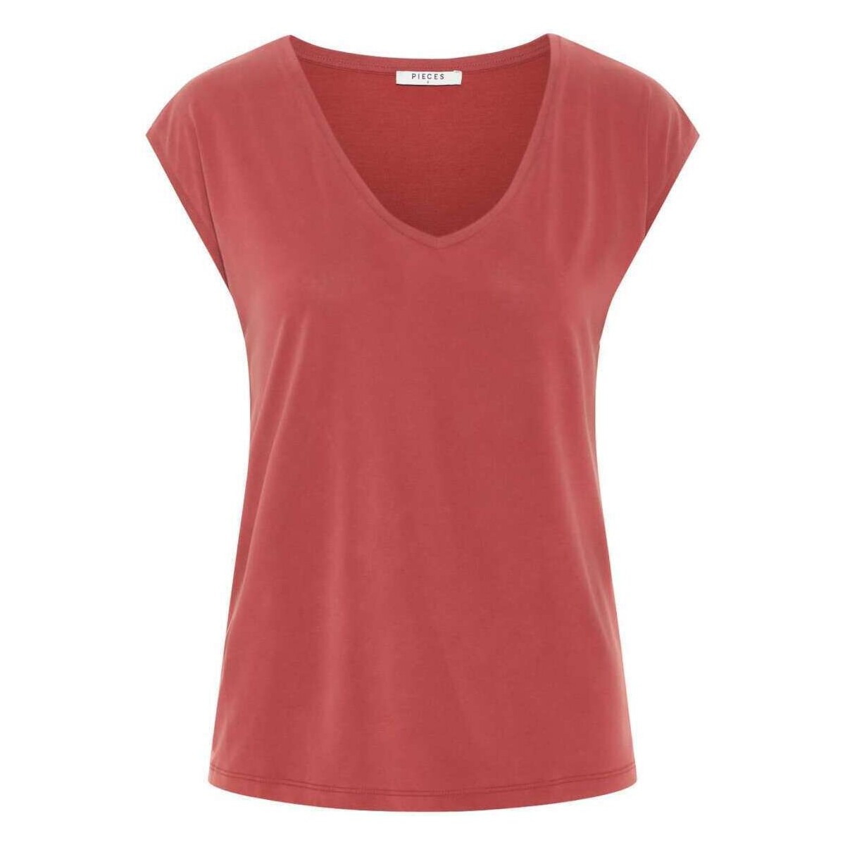 Vêtements Femme T-shirts manches courtes Pieces 162348VTPE24 Rouge