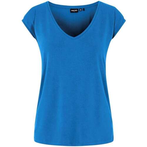 Vêtements Femme T-shirts manches courtes Pieces 162349VTPE24 Bleu