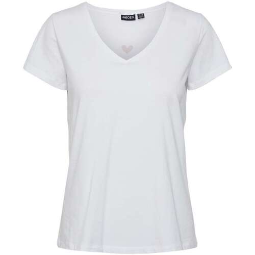 Vêtements Femme T-shirts manches courtes Pieces 162357VTPE24 Blanc