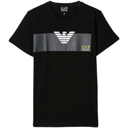 Vêtements Garçon T-shirts manches courtes Emporio Armani EA7 3GBT56-BJ02Z Noir