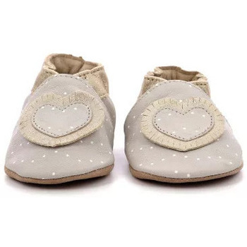 Robeez CHAUSSONS SOUPLES  BABY TINY HEART GRIS CLAIR Gris