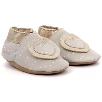 Robeez CHAUSSONS SOUPLES  BABY TINY HEART GRIS CLAIR Gris