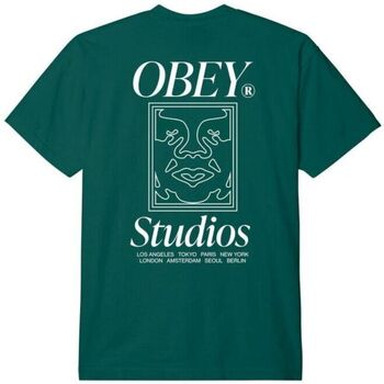 Obey T-shirt Studios Icon Homme Adventure Green Vert