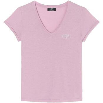 Vêtements Femme T-shirts manches courtes Le Temps des Cerises Smallvtra dawn pink tsh l Violet