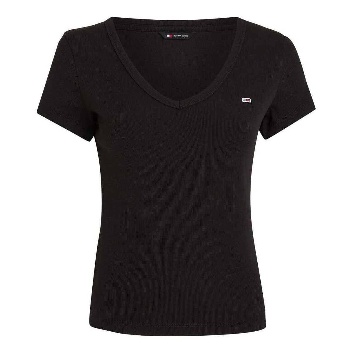 Vêtements Femme T-shirts manches courtes Tommy Jeans 163281VTPE24 Noir