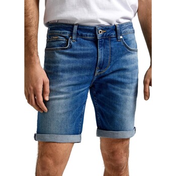 Vêtements Homme Pantacourts Pepe jeans BERMUDA SLIM HOMBRE   PM801080HT9 Bleu