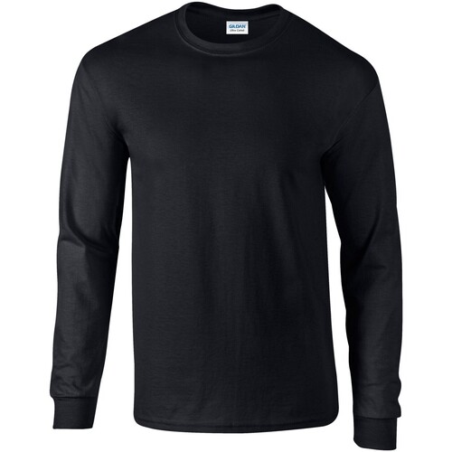Vêtements T-shirts manches longues Gildan Ultra Noir