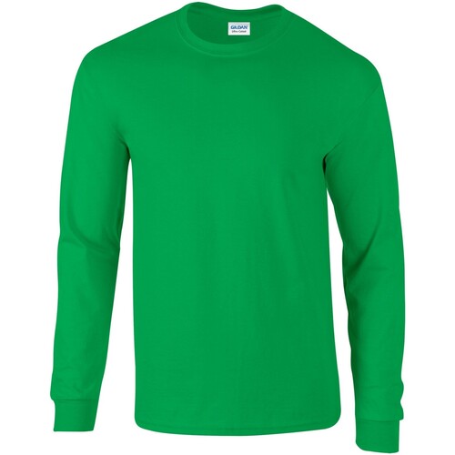 Vêtements T-shirts manches longues Gildan  Vert