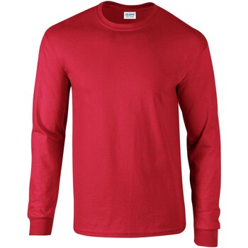 Vêtements T-shirts manches longues Gildan  Rouge