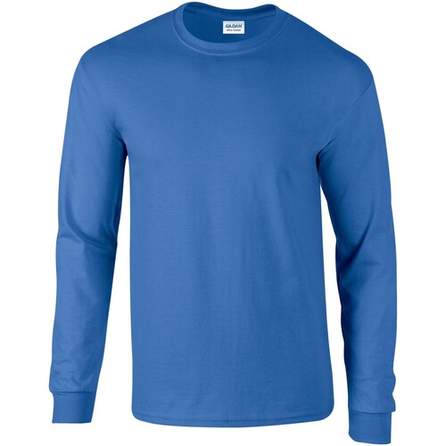 Vêtements T-shirts manches longues Gildan Ultra Bleu