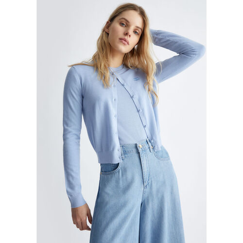 Vêtements Femme Gilets / Cardigans Liu Jo Cardigan en pur cachemire Bleu