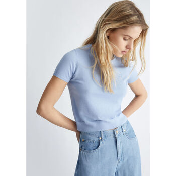 Vêtements Femme Utilisez au minimum 1 lettre majuscule Liu Jo T-shirt en pur cachemire Bleu