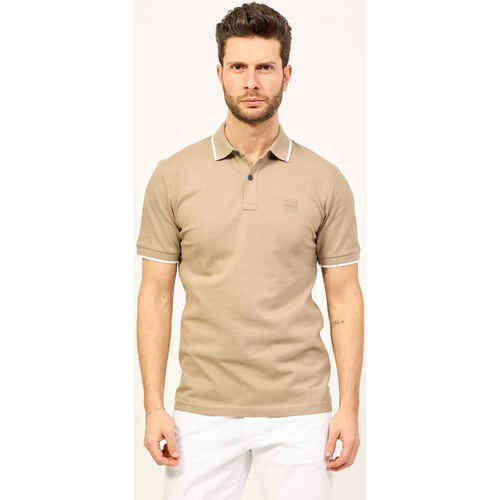 Vêtements Homme T-shirts & Polos BOSS Polo  coupe slim en coton stretch Marron