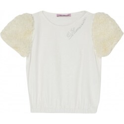 Vêtements Fille T-shirts manches courtes Miss Blumarine IA4071J5003 Blanc