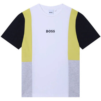 Vêtements Enfant T-shirts & Polos Hugo Boss Kids T-SHIRT BOSS ENFANT JAUNE Jaune