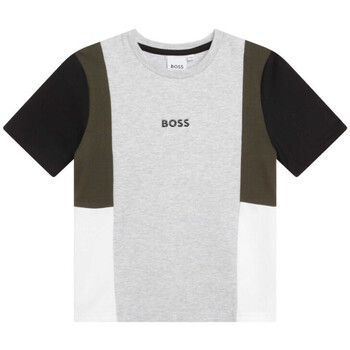 Vêtements Enfant T-shirts & Polos Hugo Boss Kids T-SHIRT BOSS ENFANT GRIS Gris