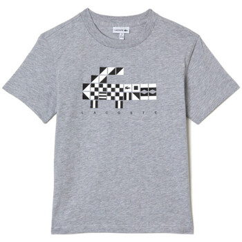 Vêtements Enfant T-shirts & Polos Lacoste l2245 T-Shirt  enfant oversize esprit nautique Gris