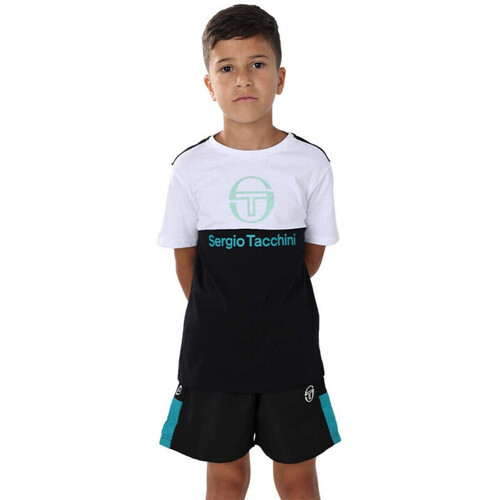 Vêtements Enfant Burberry Kids monogram print Shorts Grigio Sergio Tacchini T-SHIRT ENFANT  BRAVE BLANC ET BLEU Bleu