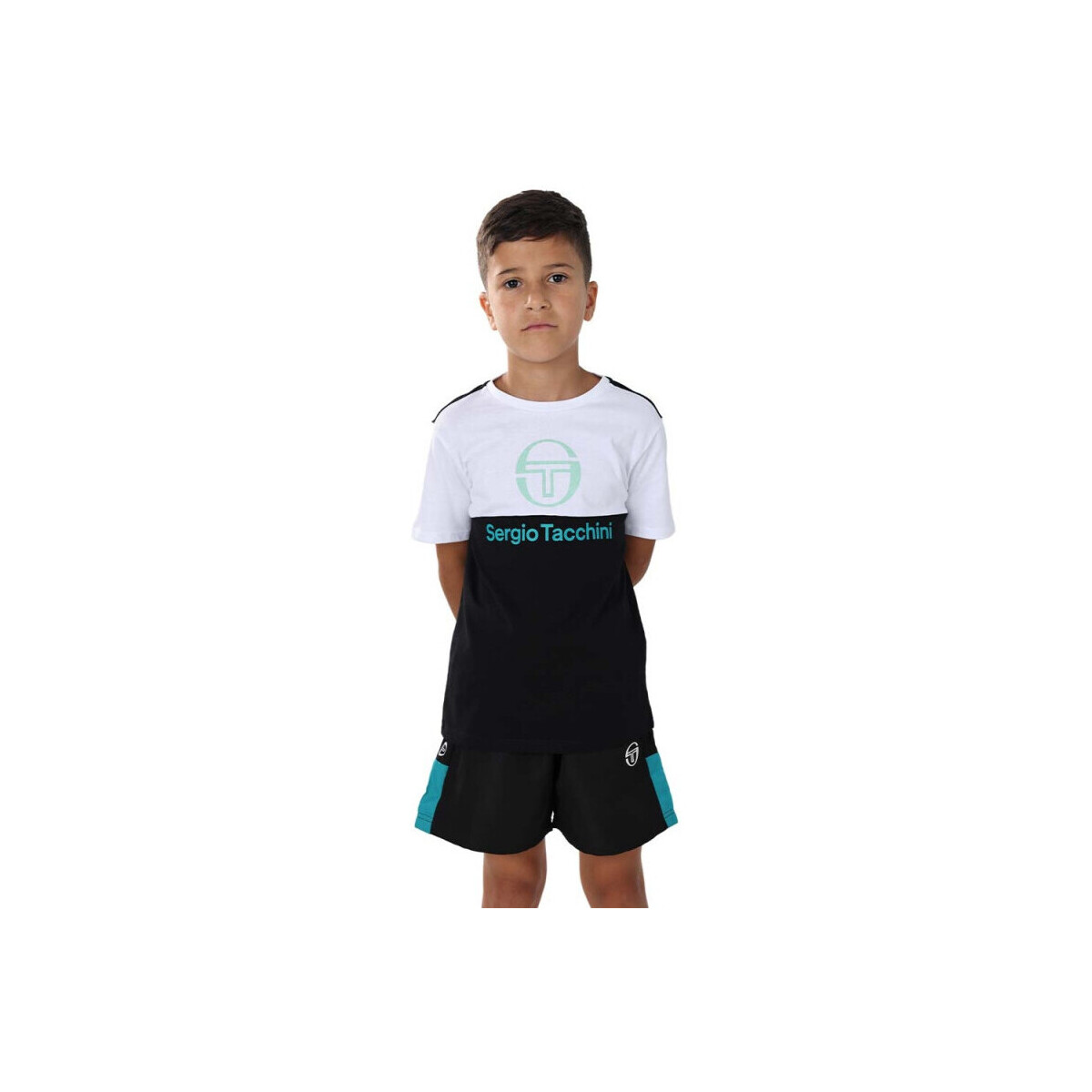 Vêtements Enfant T-shirts & Polos Sergio Tacchini T-SHIRT ENFANT  BRAVE BLANC ET BLEU Bleu