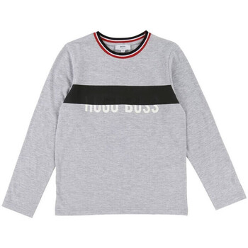 Vêtements Enfant T-shirts & Polos Hugo Boss Kids T-shirt Boss manches longues gris Gris