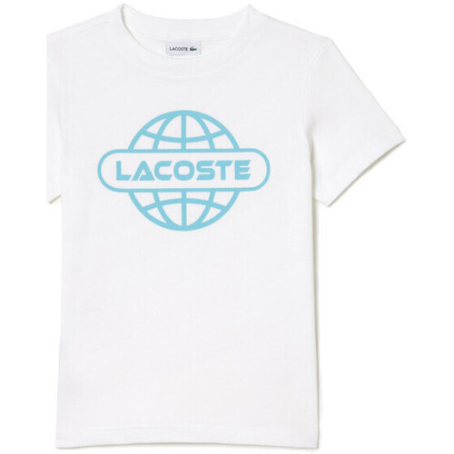 Vêtements Enfant Сірі жіночі кросівки lacoste Lacoste T-SHIRT  ENFANT BLANC Blanc
