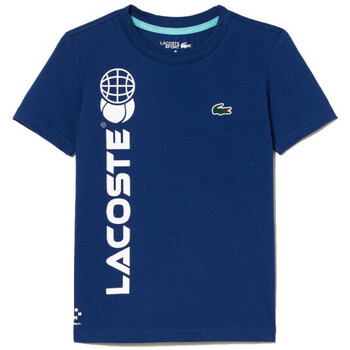 Vêtements Enfant T-shirts & Polos Live Lacoste T-SHIRT ENFANT  TENNIS EN JERSEY DE COTON BLEU MARINE Bleu