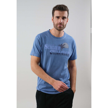 Vêtements Homme T-shirts & Polos Deeluxe T-Shirt FLOYDON Bleu