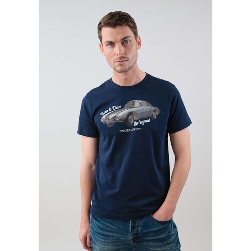 Vêtements Homme Née en 2004 du désir de créer une marque dynamique et accessible à tous Deeluxe T-Shirt BIPOSTO Bleu