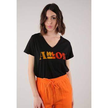 Vêtements Femme Poils / Plumes Deeluxe T-Shirt ALOVA Noir