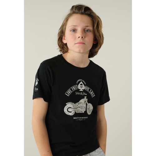 Vêtements Garçon T-shirts & Polos Deeluxe T-Shirt PARK Noir