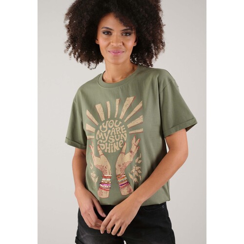 Vêtements Femme Poils / Plumes Deeluxe T-Shirt MYSUN Vert