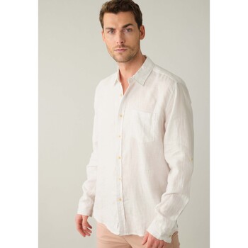 Vêtements Homme Chemises manches longues Deeluxe Chemise OCEAN Blanc