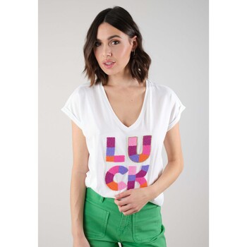 Vêtements Femme T-shirts & Polos Deeluxe T-Shirt LUCKY Blanc