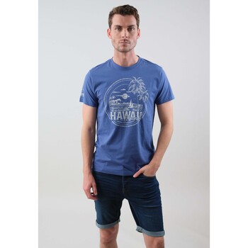 Vêtements Homme Malles / coffres de rangements Deeluxe T-Shirt MAHALO Bleu