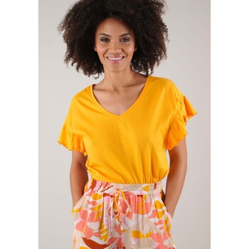 Vêtements Femme Poils / Plumes Deeluxe T-Shirt ORIA Orange