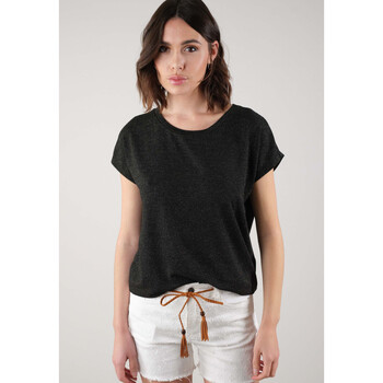 Vêtements Femme Poils / Plumes Deeluxe T-Shirt LINA Noir