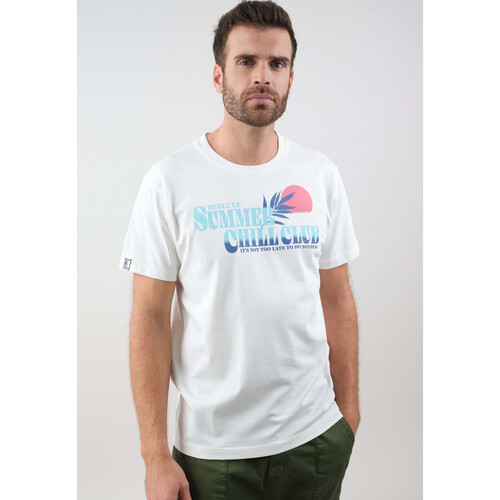 Vêtements Homme T-shirts & Polos Deeluxe T-Shirt FLOYDON Blanc