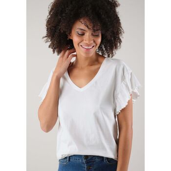 Vêtements Femme En vous inscrivant vous bénéficierez de tous nos bons plans en exclusivité Deeluxe T-Shirt ORIA Blanc