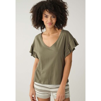 Vêtements Femme Grey cotton Bound For Glory T-shirt from featuring a crew neck and a print to the front Deeluxe T-Shirt ORIA Vert