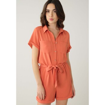 Vêtements Femme Combinaisons / Salopettes Deeluxe Combinaison FLINE Orange